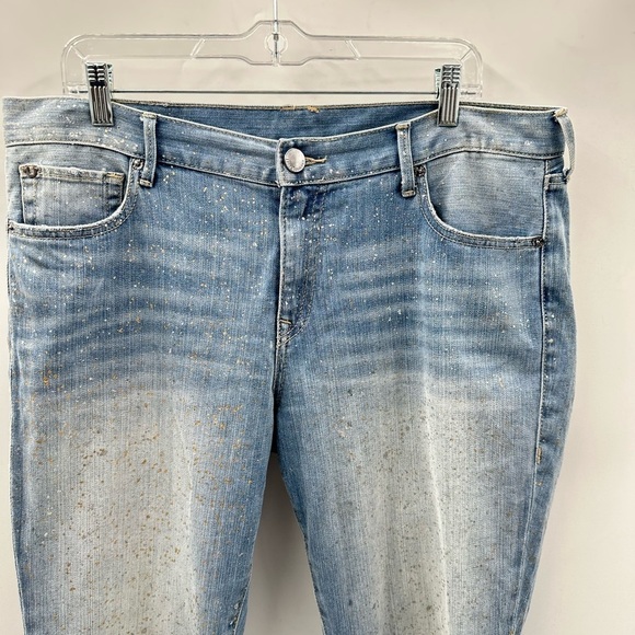 TRUE RELIGION Speckled Hen woman mid rise slim boyfriend cotton denim jean 30 - Picture 3 of 15